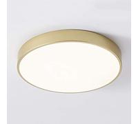 AIRUI Gold Round Ceiling Light Modern Wrought Iron LED Ceiling Lamp Ultra-Thin Flush Mount Indoor Lighting for Living Room Bedroom Hallway Balcony,Neutral Light-22CM 12W