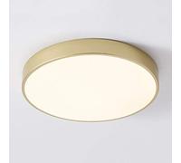 AIRUI Gold Round Ceiling Light Modern Wrought Iron LED Ceiling Lamp Ultra-Thin Flush Mount Indoor Lighting for Living Room Bedroom Hallway Balcony,Warm White-30CM 24W