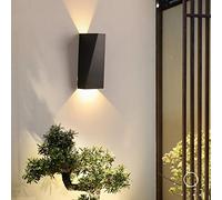 AIRUI LED Wall Lights Indoor Modern Wall Wash Light Metal Up and Down Wall Lamp Sconce Spot Lamp for Living Room Bedroom Hallway Stair,Black+WarmWhite-10W