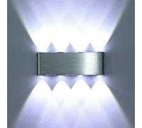 AIRUI Modern LED Wall Lights Sconces Aluminum Up Down Wall Lamp Indoor Light Fixture for Living Room Bedroom Corridor,ColdWhite-8W