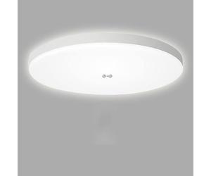 AIRUI Radar Sensor LED Ceiling Light PIR Twilight Motion Sensor Ceiling Lamp Round Cool White 6500K Waterproof Flush Porch Lamp for Hallway Stairway Balcony(23cm, 9W,White)