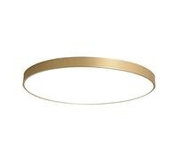 AIRUI Round Ceiling Light Gold Brass Flush Mount Ceiling Lamp Modern Ultra-Thin LED Light Fixture for Living Room Hallway Bedroom Kitchen,Brass+WhiteLight-30cm+27W