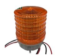 AIRUIXI 12v 24v 110v 220v Small Yellow Signal Light Strobe Flashing Always on Three modes Switch Warning LED Light(220V)