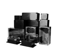 AIRUIXI Junction Box AG-type Black Plastic Enclosure Box Electronic ip67 Electrical Project Box ABS Outdoor Junction Box Housing(125x125x75mm)