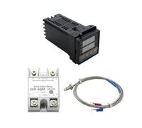 AIRUIXI REX-C100 Digital RKC PID Thermostat Temperature Controller digital REX-C100/ 40A SSR Relay/K Thermocouple Probe/heat sink(RKC-C100 KIT 3Pcs)