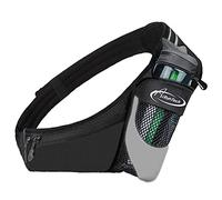 AiRunTech Running Belt with Water Bottle Holder No Bounce Hydration Belts Waist Pack Bag Fits iPhones for Runners Marathon Running Hiking Cycling (Without Bottle Hydration Belt (Black)/L