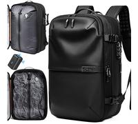 AirVault Vacuum Seal Travel Backpack 60L with Expandable Vortex Air Compression Vacuum System Water Resistant TSA Lock, Black, 60L, Vacuum Pump Included