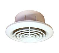 Airvent 404146 Round Ceiling Ventilation Grille Diffuser - 100mm (White)