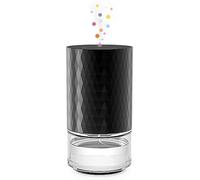 Airversa Waterless Diffuser Essential Oil 100mL Capacity Scent Air Machine for Home Aromatherapy Nebulizer Premium Metal Battery Operated 3 Mist Settings 3 Countdown Timers Color Light AN5 Black