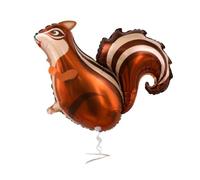 Airwalker Squirrel Foil Balloon - 59 x 56 cm, Floating and Running Fill with Helium or Air, Perfect Decoration Element for Children's Birthdays, Parties and Events