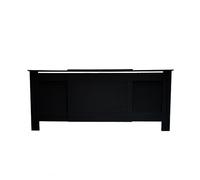 Airwave Radiator Cover Diamond Cut Style Matt Black MDF Wood Radiator Heating Covers Cabinet Shelf Heating Covers for Living Room Hallway Office and Bedroom. (Adjustable)