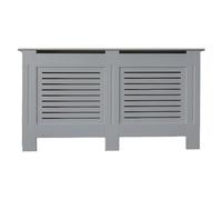 Airwave Radiator Cover Horizontal Line Style Painted MDF Matt Grey Radiator Heating Cover (Extra Large)