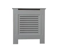 Airwave Radiator Cover Horizontal Line Style Painted MDF Matt Grey Radiator Heating Cover (Small)