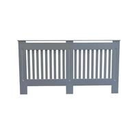 Airwave Radiator Cover Vertical Line Style Grey MDF Radiator Heating Cover (Large)