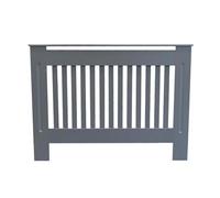 Airwave Radiator Cover Vertical Line Style Grey MDF Radiator Heating Cover (Medium)