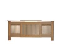 Airwave Radiator Cover Vertical Line Style Unpainted MDF Radiator Heating Cover (Adjustable)