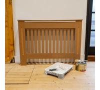 Airwave Radiator Cover Vertical Line Style Unpainted MDF Radiator Heating Cover (Medium)