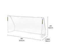 Airwave Strike 8x4ft Kids Garden Football Goal - Weatherproof UPVC wit