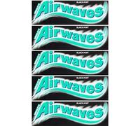 Airwaves Black Mint Chewing Gum (5 Pack) - Intense Flavor for Fresh Breath