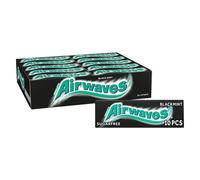 Airwaves Chewing Gum Black Mint, 30 Packs of 10 Pieces, Sugar Free Chewing Gum Bulk Pack with Menthol Freshness (300 pieces)