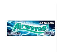 Airwaves Extreme Sugar Free Chewing Gum 10 Pieces - Case of 30 - Intense Menthol Freshness