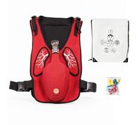 Airway Obstruction Simulation Training Wearing Vest, Adjustable Shoulder Straps and Waist Belt, Anti Choking Obstruction Trainer Vest, Teaching Aid for First Responders & Students