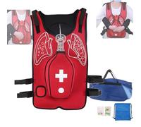 Airway Obstruction Training Vest, Anti-Choking Trainer with Back Shot, Adjustable Straps and Waist Belt for Heimlich Maneuver Practice, Adult Use