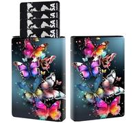 AIRWEE Credit Card Holder PU Leather Trifold Pop Up Card Slot Wallet, with RFID Blocking & Magnetic Close Credit Cards Cash Wallets, Slim Pocket Credit Card Holder for Women Men, A1, Colorful