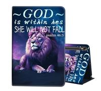 AIRWEE for Samsung Galaxy Tab S9 FE Case 10.9 inch, PU Leather Biblical Lion Cover Multi Angle Stand Auto Sleep/Wake for Samsung Galaxy S9 FE Tablet Case with Pen Holder fit Galaxy Tab S9 11"