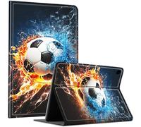 AIRWEE Slim Case for Samsung Galaxy Tab A11 Plus 11" 2026 / A9+ 2023, PU Leather Smart Multi-Angle Stand Folio Cover with Soft TPU Shockproof Inner Shell & Auto Wake/Sleep, Soccer Ball