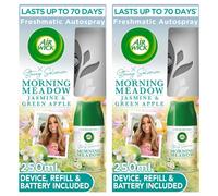 2 x Air Wick Morning Meadow Freshmatic Air Freshener Autospray Air Freshener 250ml Lasts for up to 70 Days