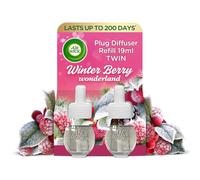 Airwick Air Freshener Plug in Diffuser Twin Refill, Room Air Freshener, Winter Berry Wonderland, 2 x 19ml, Lasts Up to 200 Days (100 Days per Refill)