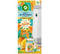 Air Wick Active Fresh 24/7 Automatic Spray Diffuser Unit + La Siesta (Citrus) Refill 228ml