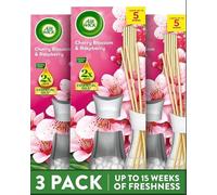 Airwick - Cherry Blossom & Raspberry - Reeds 25ml 3 Pack - 15 Weeks of Long-Lasting Freshness, Elegant Home Decor, Neutralizes Odors, Enhances Room Ambiance