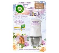 Air Wick Plug in Diffuser Kit, Cosy Cottage Frosted Roses & Snowberry, 1 Device & 1 Refill (19ml), Long Lasting Fragrance, Lasts up to 100 Days, Plug in Air freshener