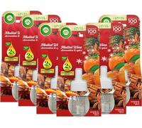 Air Wick Plug in Diffuser Refill, Mulled Wine, Pack 6 x 19ml, Long Lasting Fragrance, Lasts up to 600 days, Plug in Air freshener