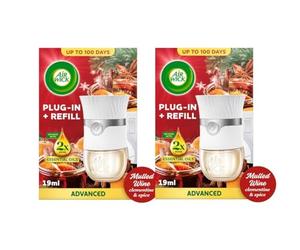 Airwick Mulled Wine Advanced Electrical Plug-In Kit, 19ml, Lasts for up to 100 days, Pack of 2