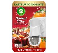 AirWick Plug in diffuser Air Freshener Kit, Mulled Wine, Pack of 4, Lasts utp 400 days (100 days per refill)