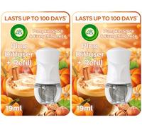 Airwick Pumpkin Spice & Everything Nice|Electrical Plug in Kit Gadget and Refill | 1 x 19ml | Infused with Natural Essential Oils | Pack of 2