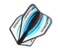 RED DRAGON Airwing Unique Moulded Gerwyn Price Iceman Black & Blue Standard Dart Flights 1 Set Per Pack (3 Dart Flights in total)