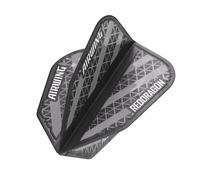 RED DRAGON Airwing Unique Moulded Black & Grey V-Standard Dart Flights 1 Set Per Pack (3 Dart Flights in total)