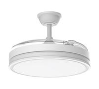 Airwit 106 cm Retractable Silent Ceiling Fan with Light, 6 Speeds and Remote Control, 3 Colour Temperatures for Living Room and Bedroom