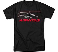 Airwolf Helicopter Grid Men T Shirt Black