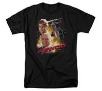 Airwolf TV Series Air Wolf with Actors Characters Tee Shirt Black S