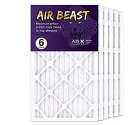 AIRx Filters 14x25x1 Air Filter MERV 11 Pleated HVAC AC Furnace Air Filter, Air Beast 6-Pack Made in the USA