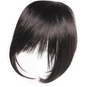 Airy Synthetic Forehead Covering Wigs With Choppy Layers Face Shape And Fibers Clip In Straight Bangs