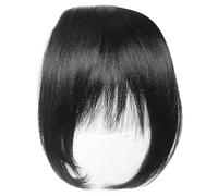 Airy Synthetic Forehead Covering Wigs With Choppy Layers Face Shape And Fibers Realistic Synthetic Bangs With Clip