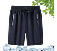 Airyflex Shorts,Icedactive - Women's Ice Silk Quick Drying Stretch Shorts,Icedactive Drawcord Elastic Waist,Onavee Short Unisex (Blue,M)