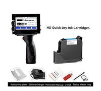 AIRYSSFU handheld Printer, 25.4mm One-inch Handheld Inkjet Printer Portable Production Date LOGO Coding Machine Small Packaging Box Printing Permanent Ink(Printer-HD Black Ink)