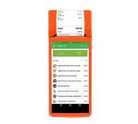 AIRYSSFU handheld Printer, Portable Handheld POS PDA Terminal Thernal Printer 3G Internet with GPS 58mm wifi Android 8.1 Rugged Industrial Barcode Printers(Orange PDA)